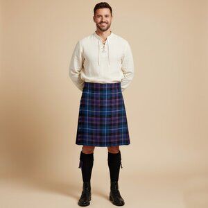 Traditional Tartan Kilt Plaid Pleated Kilt , Festival Kilt Wear